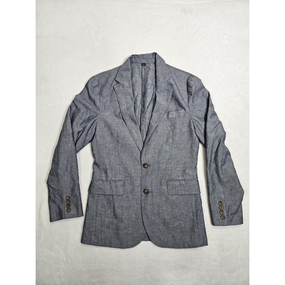 J Crew Blazer Mens 34S Ludlow Baird McNutt Linen Blend Gray Unstructured